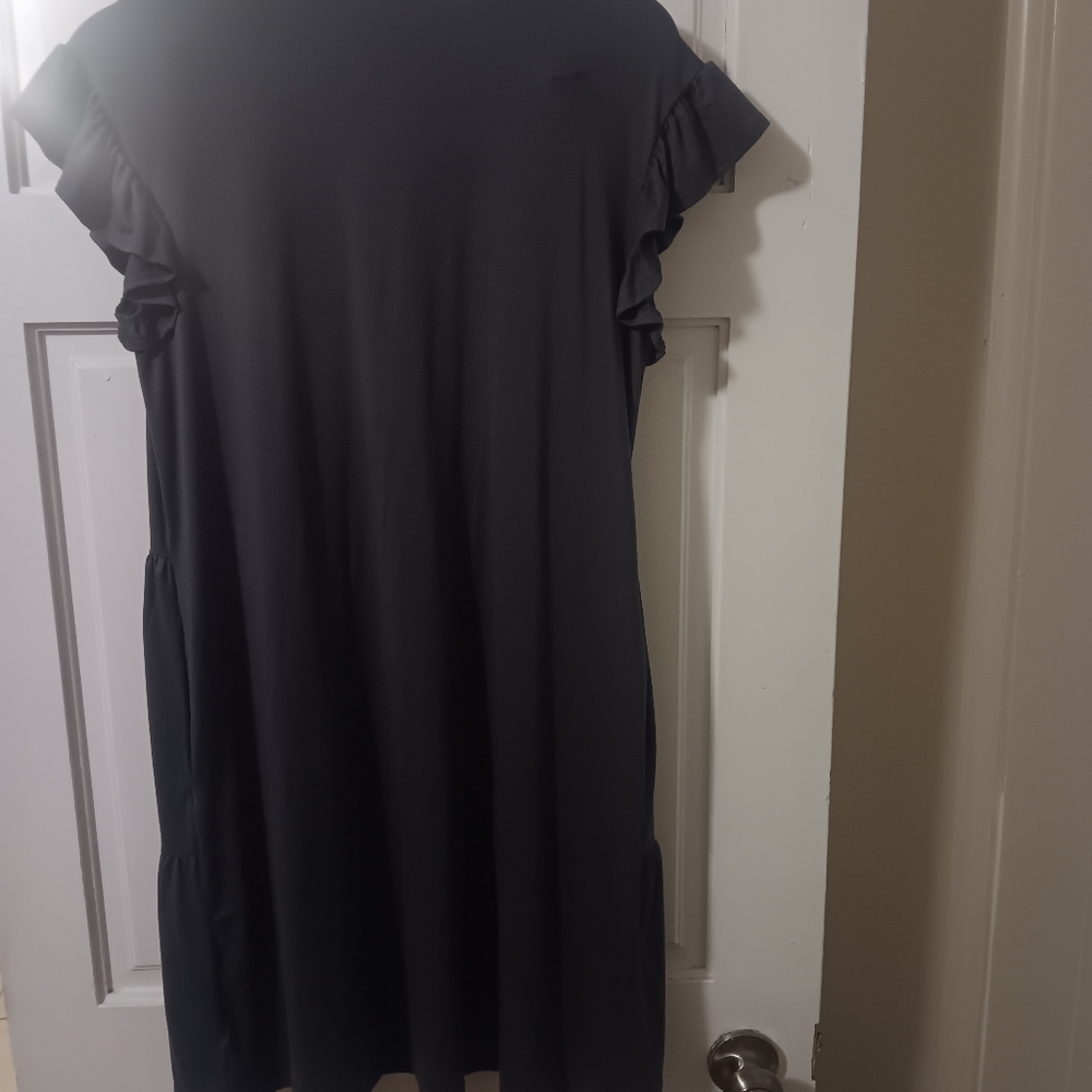 Dark Gray Ruffle Dress - Picture 5 of 5